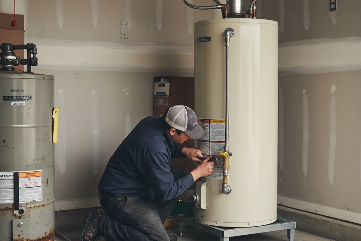Water heater and shutoff valve replacement in Beloit