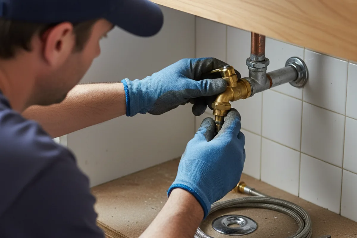 Shutoff valve and fitting work during Faucet and Fixture Repair in Beloit